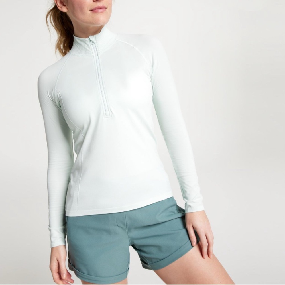 New with tags Calia women’s large seamless LS quarter zip in Mint Candy